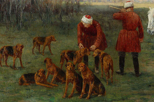 Ворошилов Сергей Семенович. Сцена охоты (Сбор гончих)